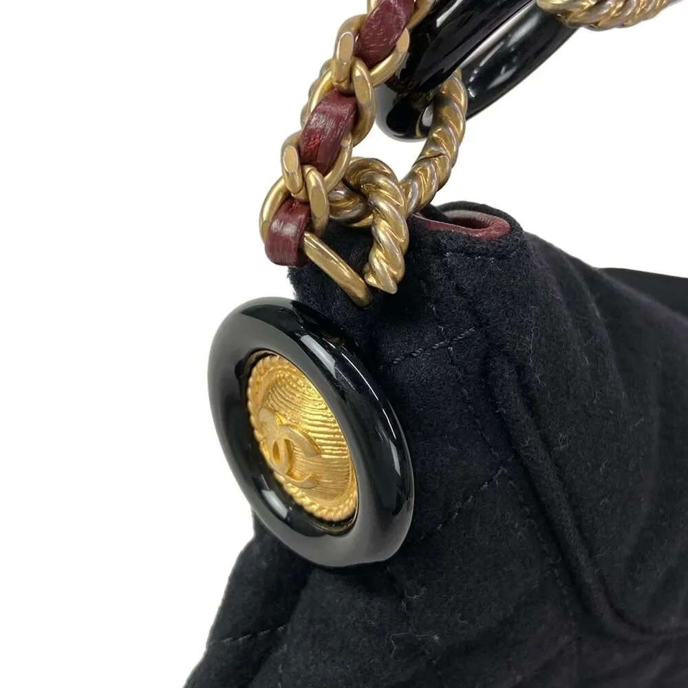 Chanel Matelasse Shoulder Bag Cotton Jersey Lambskin